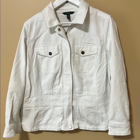 Ralph Lauren White Jean Jacket Structured Fit - Picture 1 of 7